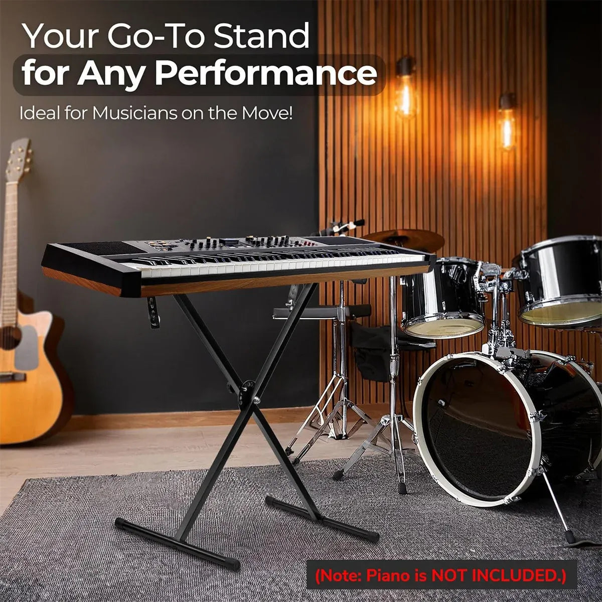 X-type Electronic Keyboard Stand Adjustable Height for Piano Keyboard Studio