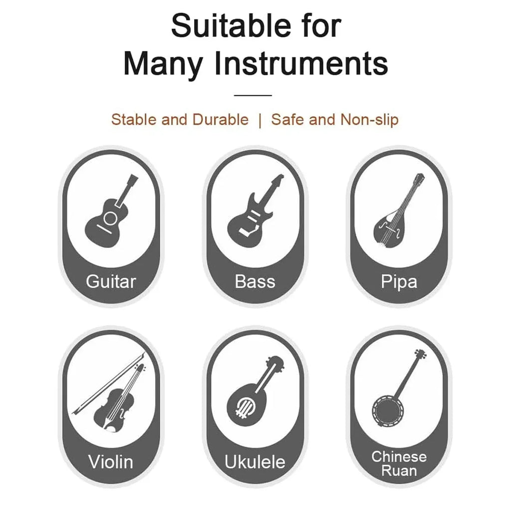 Bamboo Guitar Stand Foldable Adjustable Non Slip Multi Instrument A Frame 35cm