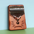 Retro forest deer 17 Key Kalimba Thumb Piano Solid Wood Portable Finger Piano for Beginners and Music Lovers Includes Tuning Kit and Bag for Australian Lifestyle(Hand care style)
