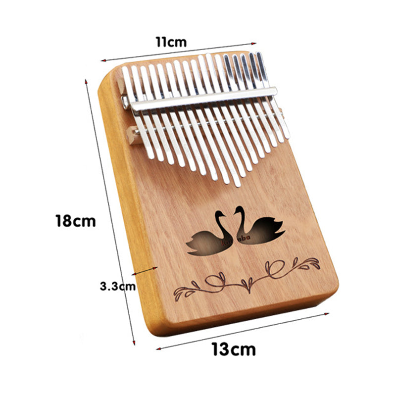 Retro forest deer 17 Key Kalimba Thumb Piano Solid Wood Portable Finger Piano for Beginners and Music Lovers Includes Tuning Kit and Bag for Australian Lifestyle
