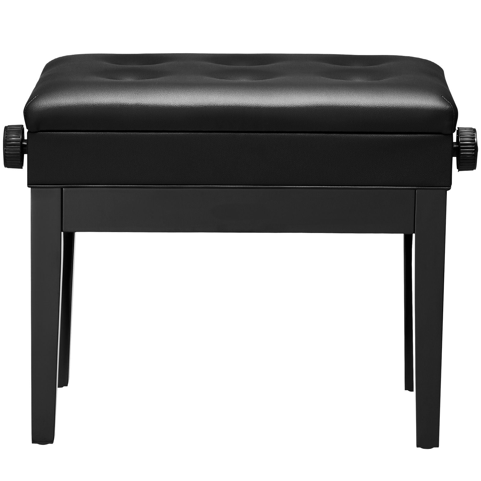Piano Bench, Keyboard Piano Chair with 19.3"-22.8" Adjustable Height, Padded Cushion, Storage Compartment for Music Books, Heavy Duty Wooden Piano Stool Seat, for Vanity, Living Room, Bedroom